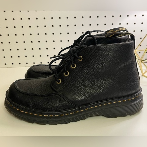 Doc Martens Austin Moc Toe Boots AW004 Black Leather Lace 90s Gorpcore EUC M8 W9 main image 13